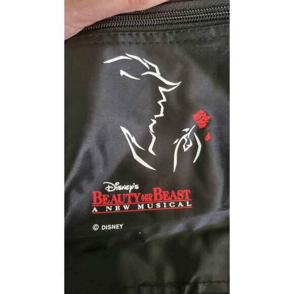 Vintage Disney Beauty and the Beast Musical Backpack Black Logo Bag NWT - Picture 3 of 3